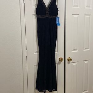 Black lace/beaded formal dress